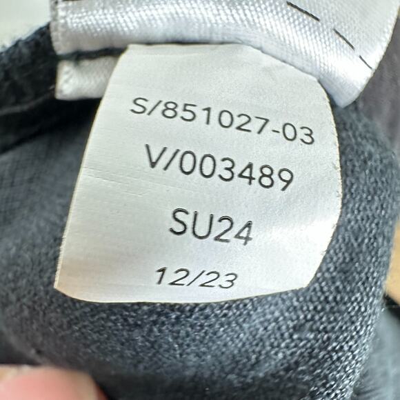 Athleta Retreat 100% Linen Ankle Pant Med. Black Straight Fit High Rise Pull-on - Picture 9 of 9